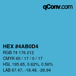 Color code: HEX #4AB0D4 | qconv.com