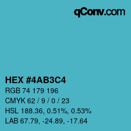 Color code: HEX #4AB3C4 | qconv.com