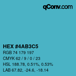 Color code: HEX #4AB3C5 | qconv.com