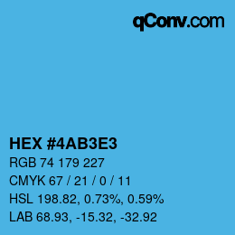 Color code: HEX #4AB3E3 | qconv.com