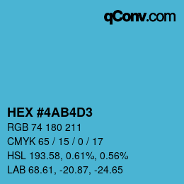 Color code: HEX #4AB4D3 | qconv.com