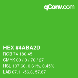 Color code: HEX #4ABA2D | qconv.com