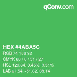 Código de color: HEX #4ABA5C | qconv.com
