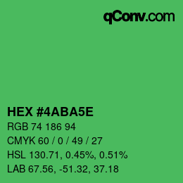 Código de color: HEX #4ABA5E | qconv.com