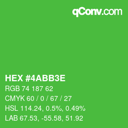 Color code: HEX #4ABB3E | qconv.com