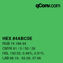 Código de color: HEX #4ABC5E | qconv.com