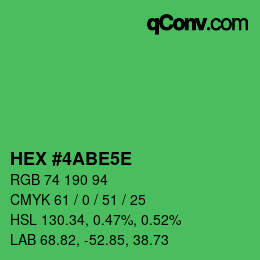 Color code: HEX #4ABE5E | qconv.com
