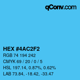 Color code: HEX #4AC2F2 | qconv.com