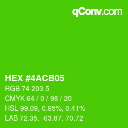 Color code: HEX #4ACB05 | qconv.com