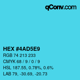 Color code: HEX #4AD5E9 | qconv.com