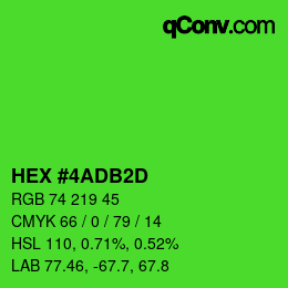 Color code: HEX #4ADB2D | qconv.com