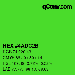 Color code: HEX #4ADC2B | qconv.com