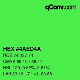 Color code: HEX #4AED4A | qconv.com