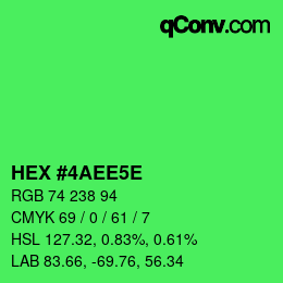 Código de color: HEX #4AEE5E | qconv.com