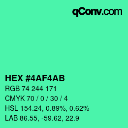Color code: HEX #4AF4AB | qconv.com