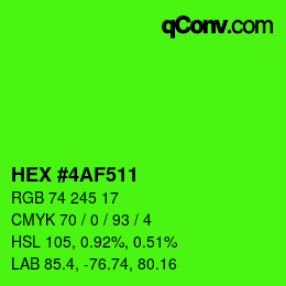 Color code: HEX #4AF511 | qconv.com