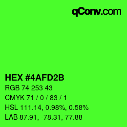 Color code: HEX #4AFD2B | qconv.com