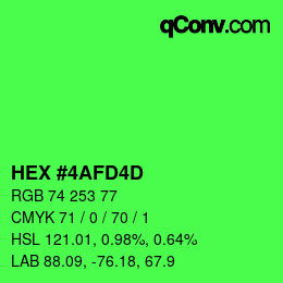Color code: HEX #4AFD4D | qconv.com