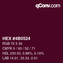 Color code: HEX #4B0524 | qconv.com