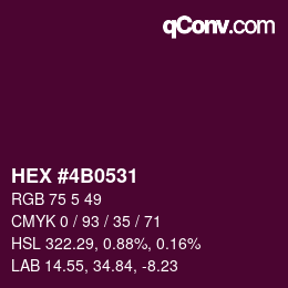 Color code: HEX #4B0531 | qconv.com