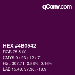 Color code: HEX #4B0542 | qconv.com