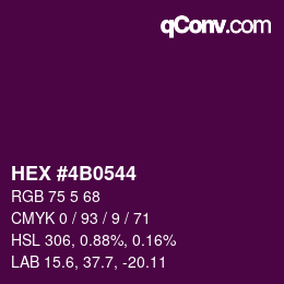 Color code: HEX #4B0544 | qconv.com