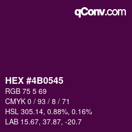 Color code: HEX #4B0545 | qconv.com