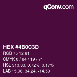 颜色代码: HEX #4B0C3D | qconv.com
