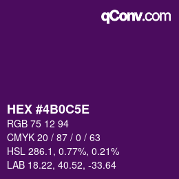 Color code: HEX #4B0C5E | qconv.com