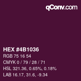 カラーコード: HEX #4B1036 | qconv.com