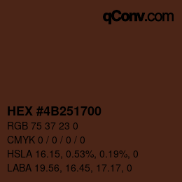 Color code: HEX #4B251700 | qconv.com