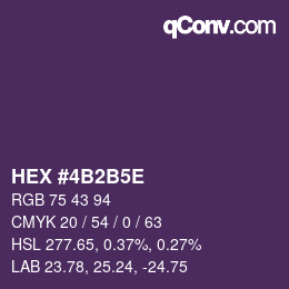 Código de color: HEX #4B2B5E | qconv.com