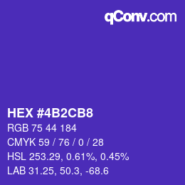 Color code: HEX #4B2CB8 | qconv.com