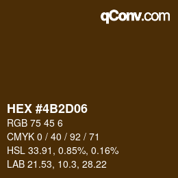 Color code: HEX #4B2D06 | qconv.com