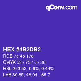 カラーコード: HEX #4B2DB2 | qconv.com