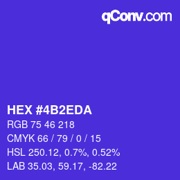 Color code: HEX #4B2EDA | qconv.com