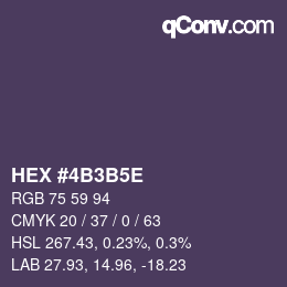 Código de color: HEX #4B3B5E | qconv.com