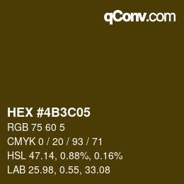 Color code: HEX #4B3C05 | qconv.com