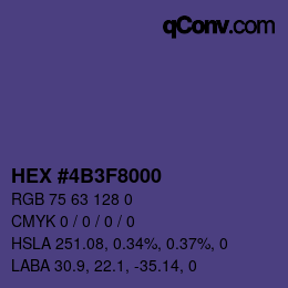 Color code: HEX #4B3F8000 | qconv.com