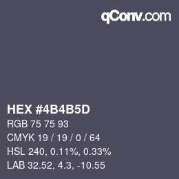 Color code: HEX #4B4B5D | qconv.com