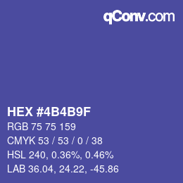 Color code: HEX #4B4B9F | qconv.com