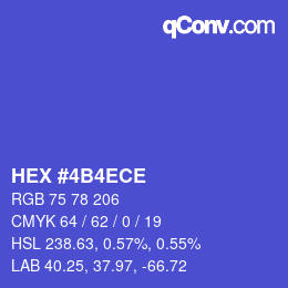 Color code: HEX #4B4ECE | qconv.com
