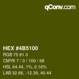 カラーコード: HEX #4B5100 | qconv.com