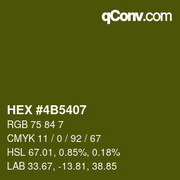 Color code: HEX #4B5407 | qconv.com