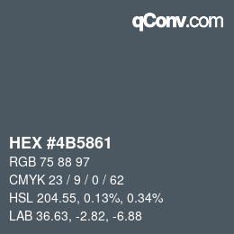 カラーコード: HEX #4B5861 | qconv.com
