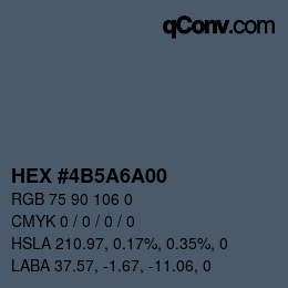 Color code: HEX #4B5A6A00 | qconv.com
