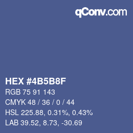 Color code: HEX #4B5B8F | qconv.com