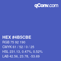 Color code: HEX #4B5CBE | qconv.com