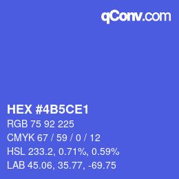 Color code: HEX #4B5CE1 | qconv.com