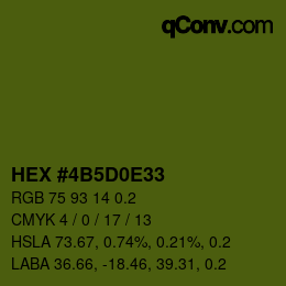 颜色代码: HEX #4B5D0E33 | qconv.com